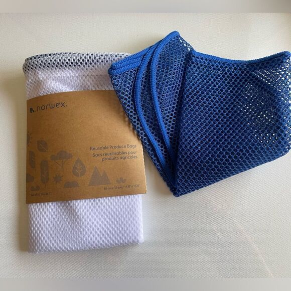 Norwex Reusable Produce Bags set of 3 and 2 Small Dish Cloths NWT - Picture 1 of 10